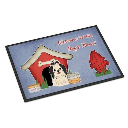 Carolines Treasures Carolines Treasures BB2842JMAT Dog House Collection Shih Tzu Black White Indoor or Outdoor Mat; 24 x 0.25 x 36 in. BB2842JMAT